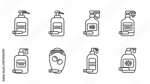 Hygiene and Cleaning Product Icons