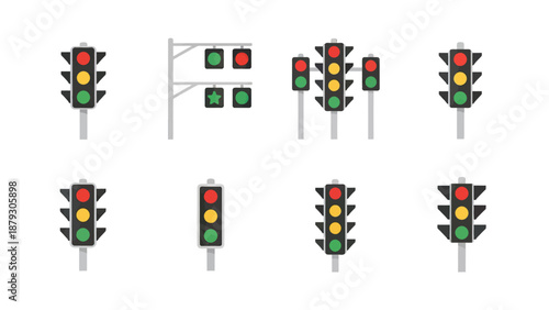 Various Traffic Light Signals Collection