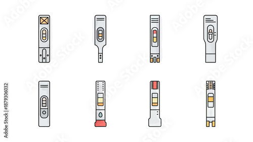 Pregnancy Test Icons - Positive, Negative, Invalid Results
