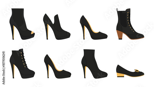 Collection of Stylish Black Women's Footwear
