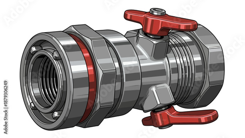 Handheld laser distance meter emitting a red beam
