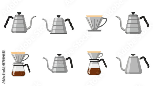 Coffee Brewing Equipment: Pour Over Kettles and Drippers Set