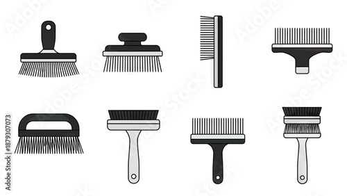 Set of Cleaning Brushes and Tools