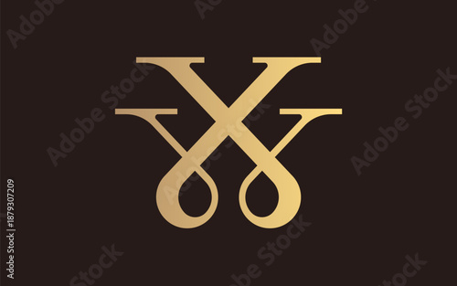 W letter in a classic serif font luxurious logo enhanced with subtle curved, organic shapes. The design blends timeless elegance with soft sophistication, creating a refined and graceful identity.