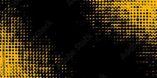 Paintbrush black and yellow abstract dirty grunge background design