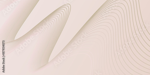 Background beige background with wavy line pattern.