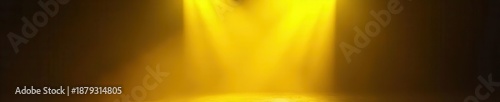 Wallpaper Mural Dramatic stage lighting, yellow spotlight in smoky haze , yellow, lighting Torontodigital.ca