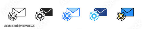 Triggered Email Icon Set Multiple Style Collection