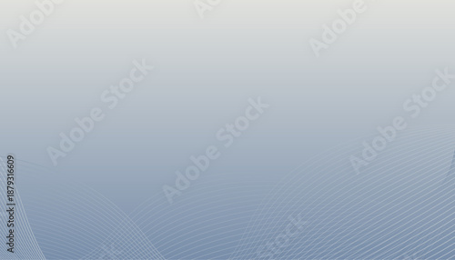 Abstract background with a smooth gradient from light grey to muted blue, featuring subtle wavy line patterns at the bottom.