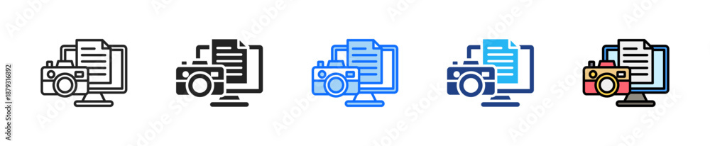 Obraz premium Auto Data Capture Icon Set Multiple Style Collection