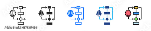 Ai Workflow Icon Set Multiple Style Collection