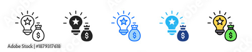 Innovation Value Icon Set Multiple Style Collection