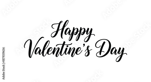 Elegant cursive lettering spells out a valentine s day message creating a romantic and visually appealing silhouette