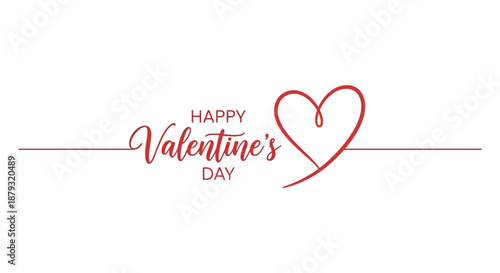 A simple red valentine s day graphic with stylized lettering and a heart shape a lovely silhouette