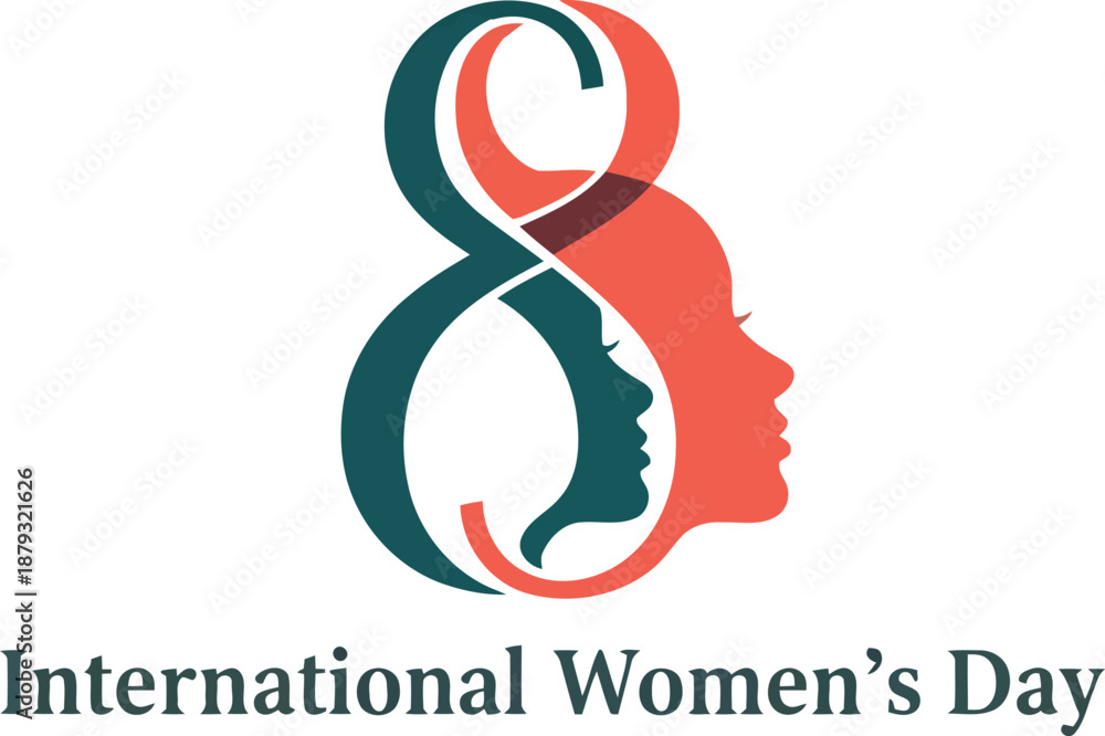 Obraz premium International Women's Day Celebration Logo Design