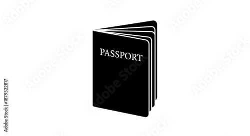 International passport document icon for travel and identity.