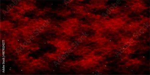 Red grunge abstract background featuring a dark fire explosion with smoke texture and orange heat flames for a motion design backdrop