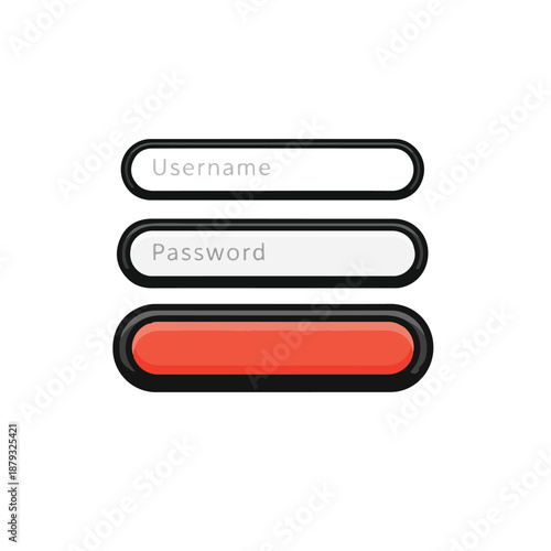 A simple login form graphic