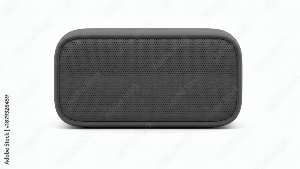 Obraz premium Compact Bluetooth Speaker Mockup on White Background