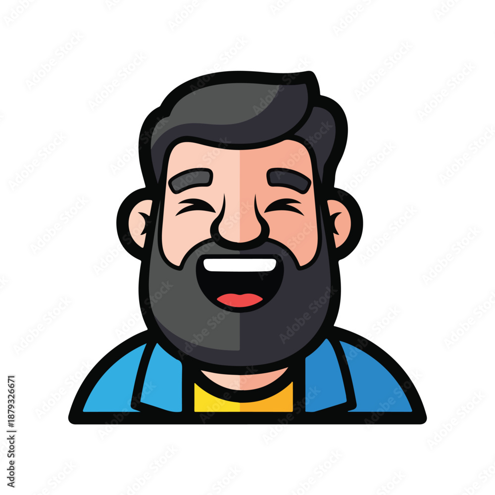 Obraz premium A smiling man with a beard