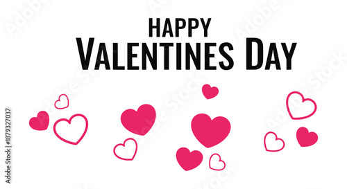 valentines day greeting with hearts and silhouette high quality professional detailed modern elegant stylish clean