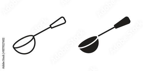 Ladle icons for design. Easily editable stroke. Modern flat design.