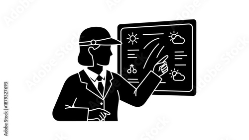 Businessman wearing virtual reality headset.