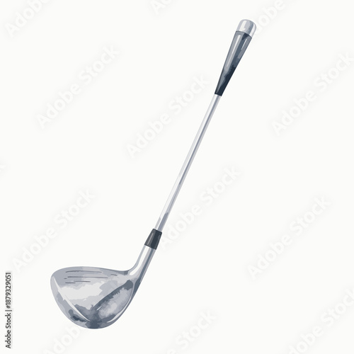 Golf club illustration isolated on white background for sport and recreation designs