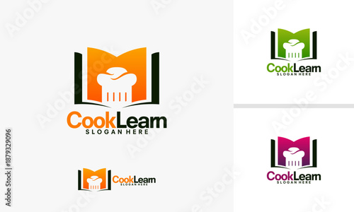 Culinary Education Logo Design Featuring Chef Hat and Open Book.