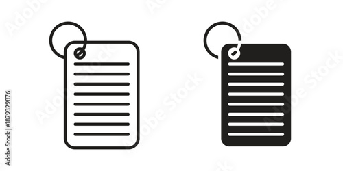 Notes icons for design. Easily editable stroke. Modern flat design.