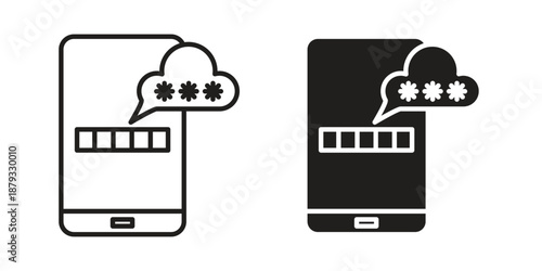 OTP icons for design. Easily editable stroke. Modern flat design.