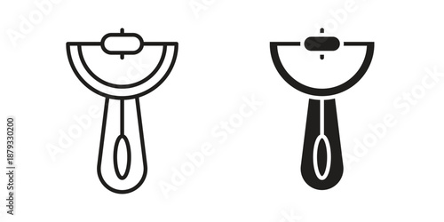 Peeler icons for design. Easily editable stroke. Modern flat design.