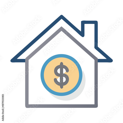 Home Icon Illustrating Financial Aspects of Mortgage and Investment Options