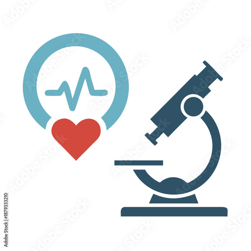 Microscope Analyzing Medical Research with Heart Health Indicators