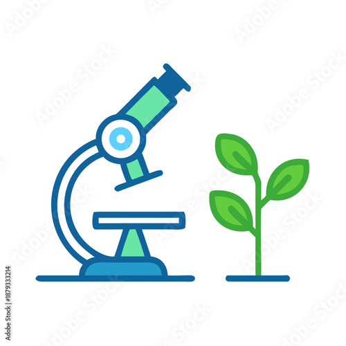 Microscope Analyzing Plant Growth in Agricultural Research Laboratory