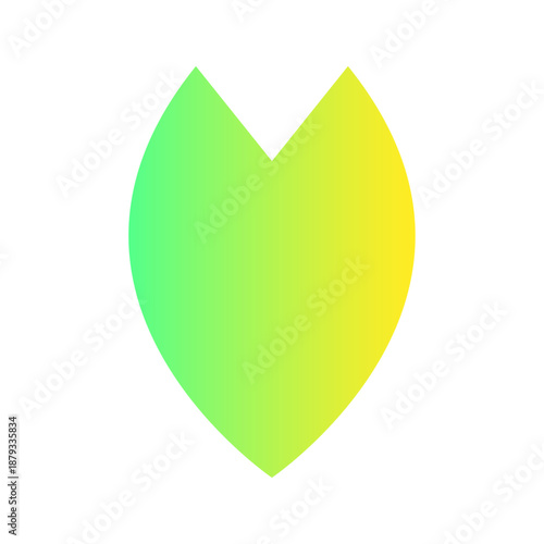 運転初心者マークのシンボルアイコン 若葉マークのシンプルイラスト