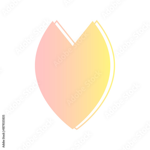 パステルグラデーションの桜の花びら 抽象的でやさしい春のイラスト