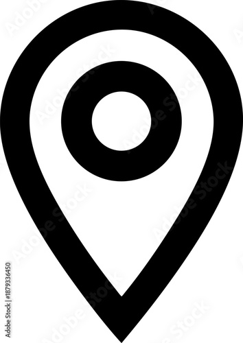 Location Pin Icon Vector Map Marker GPS Navigation Place Symbol