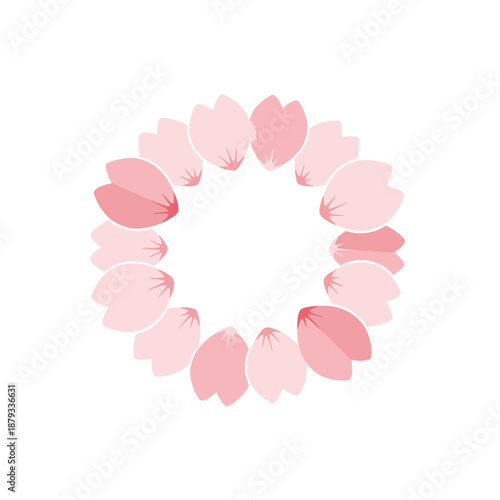 Circular Sakura Petal Wreath
