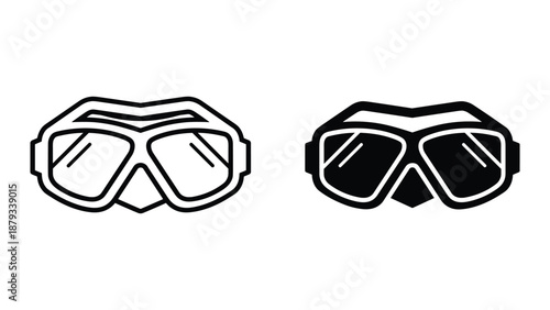 Pair of goggles with different lens shades