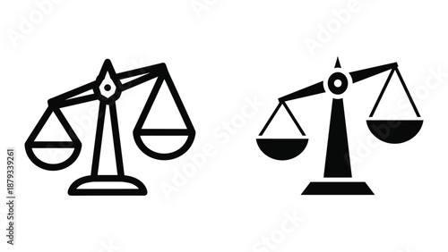 Balance scale illustration showing equality and imbalance