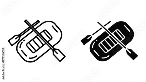 Pencil and eraser icon set in two different styles