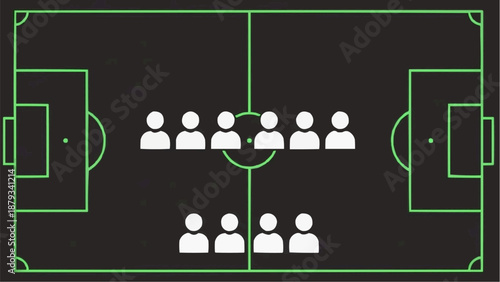 Professional Soccer Tactical Formation Diagram