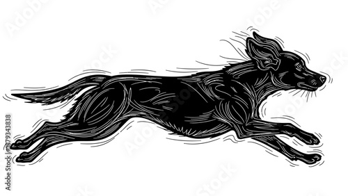 Abstract background with swirling lines and dots in green and yellow, creating a sense of movement