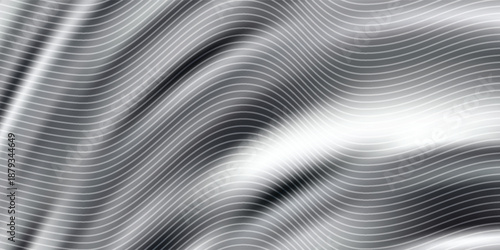 Abstract Gray Wave Pattern With Smooth Lines Creating A Modern Textured Background modern iluusration