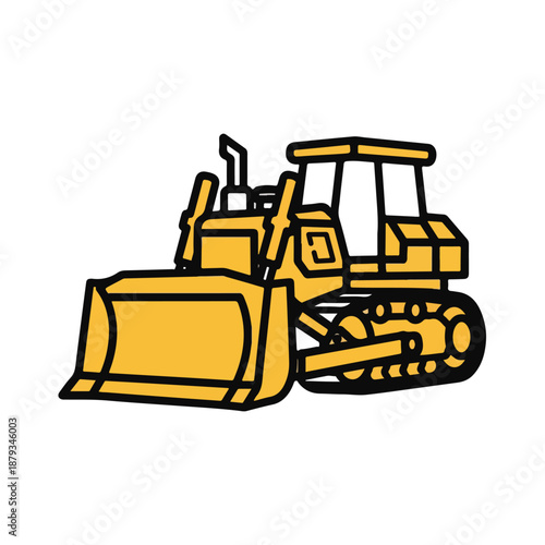 Heavy duty bulldozer machine for construction and excavation work