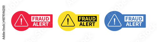 Fraud Alert Warning Triangle Icon for Scam Prevention