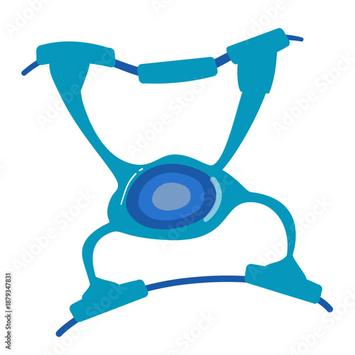 Oligodendrocyte Illustration. Oligodendrocyte and Schwann cell
