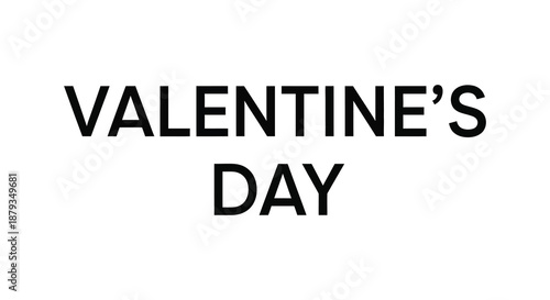 A striking black and white valentine s day textual design prominently features bold lettering a captivating silhouette