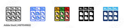 Kanban Board Icon Collection With Multiple Styles